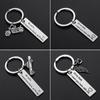 Jewelry Stainless Steel Dad Fathers Boyfriend Gifts Drive Safe Keyring Men Keychain Pendant
