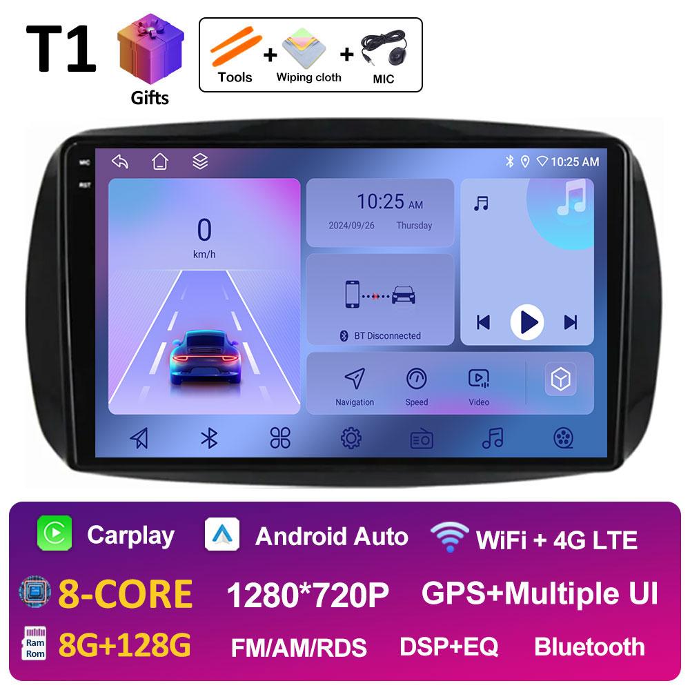 Автомобильное видео для Mercedes Benz Smart 453 Fortwo 2014 2015 2016 2017 - 2020 Радиоплеер Беспроводная навигация Carplay GPS Аксессуары