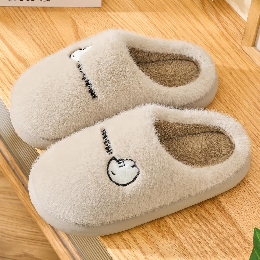 Cute Cartoon Cotton Slippers 2025 Winter New Indoor Home Plush Warm Plush Slippers