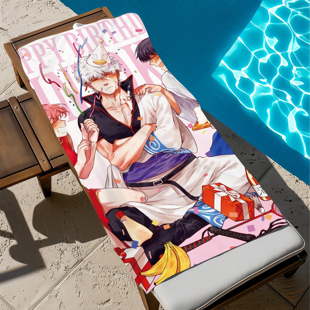 G-gintama аниме Полотенце Пляжное Быстросохнущее Мягкое Бассейн Полотенца Подарок для Путешествий Тренажерный зал Душ Кемпинг спорт