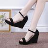 Middle East Hot Selling 4 Large Size Women's Sandals Waterproof Platform Wedge Open Toe Buckle Sandals
