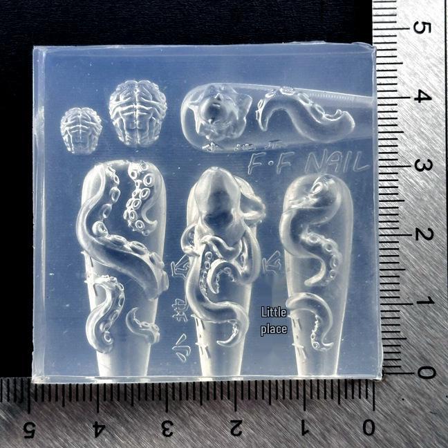 3D-формы для DIY-маникюра: Серия 'Змеиная Кожа', 'Лебединое Озеро', 'Осьминог и Мозг Монстра'