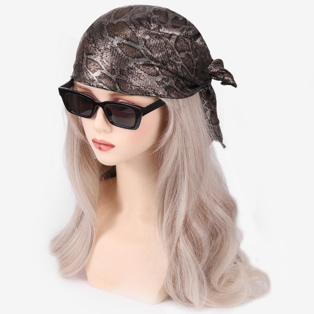 Hip Hop Snake Print Hair Scarf Soft Snake Punk Bandana Fashion Serpentine Hair Band Streetwear
