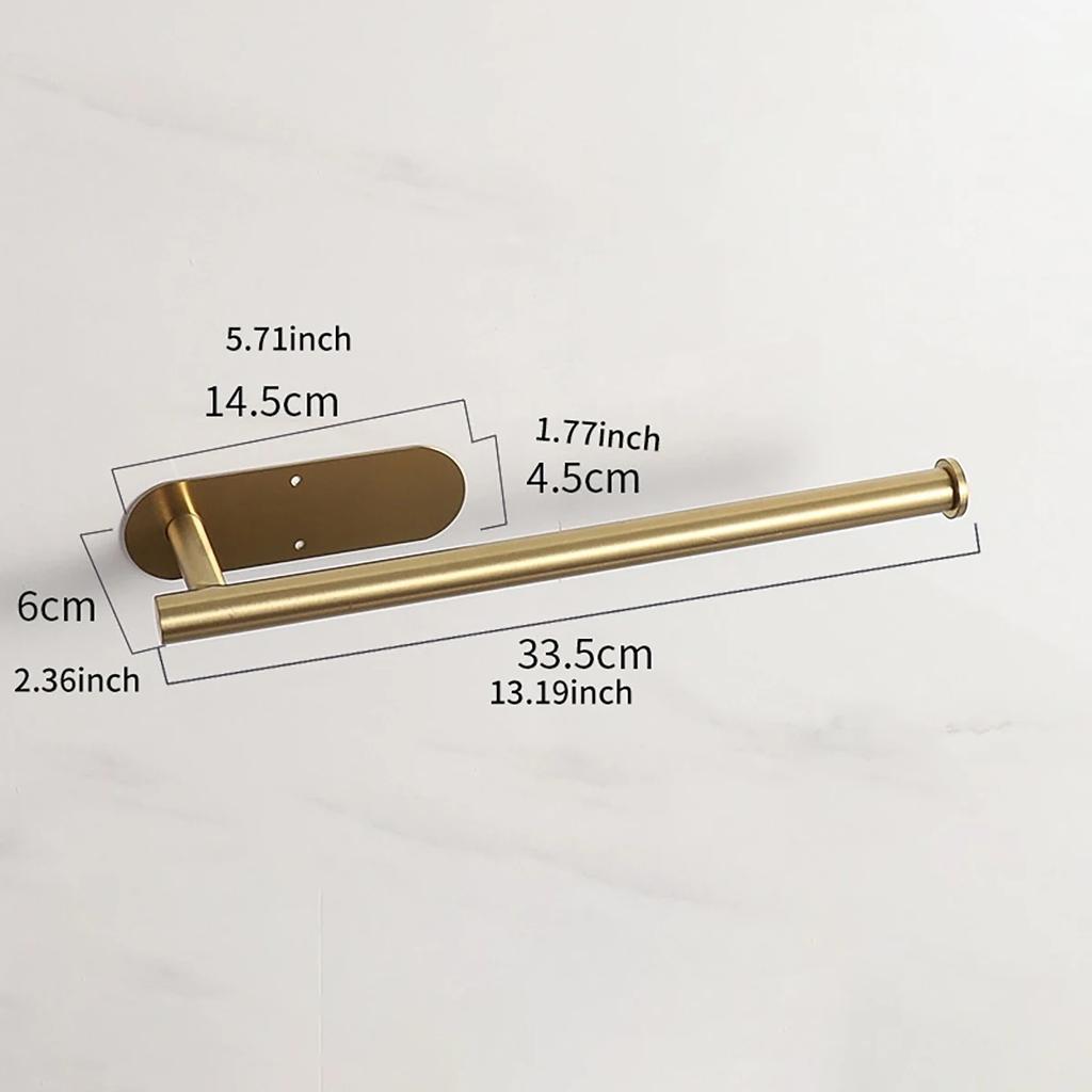 Держатель для кухонных салфеток из нержавеющей стали, держатель для рулона туалетной бумаги, настенный, без сверления, для туалета, ванной комнаты, стержень для туалетной бумаги