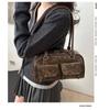 Popular bags for women 2025 new trendy style underarm bag Korean style shoulder bag Maillard retro bowling bag