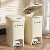 Trash Can For Kitchens Luxury With Lid Pedal Style Bathroom Waterproof Wastebasket Large Capacity Garbage Bin Office Trash Bins