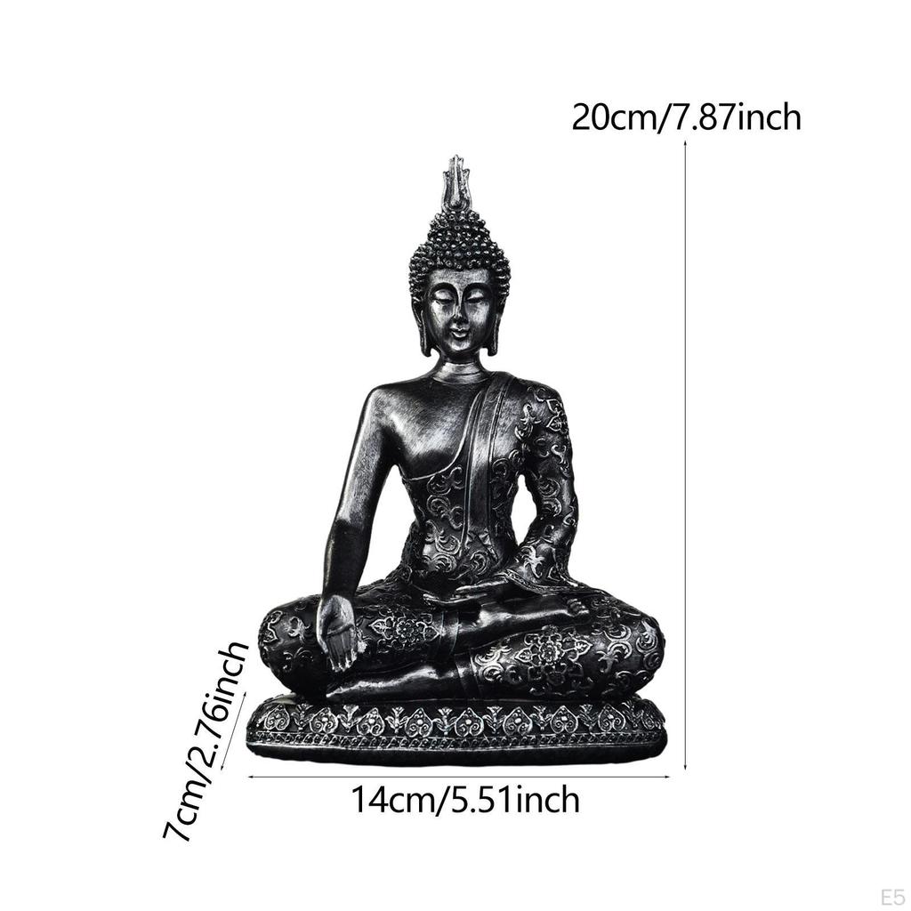 Статуэтка Будды из смолы, Сидящая фигурка, Домашний декор, Декоративная скульптура, Офис