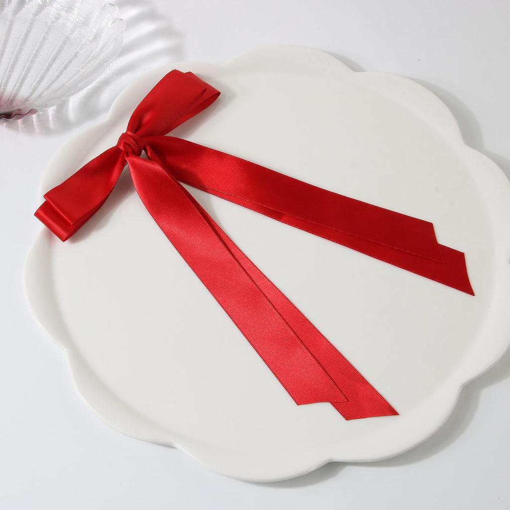 Заколка-уточка с бантом в балетном стиле 4 см: Дофаминовый Сладкий Плетеный Аксессуар для Волос