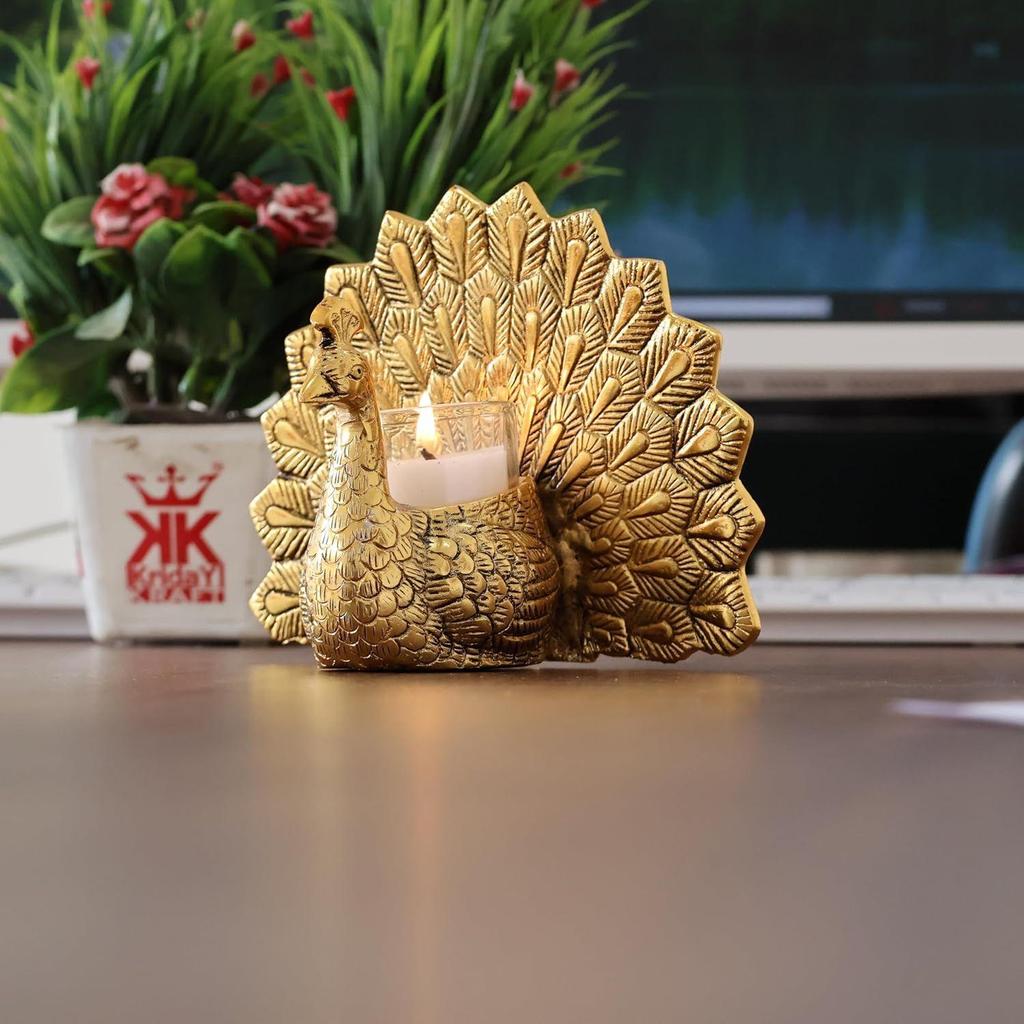 Металлический танцующий павлин подсвечник Васту фигурка для удачи и любви | Подсвечник для домашнего декора