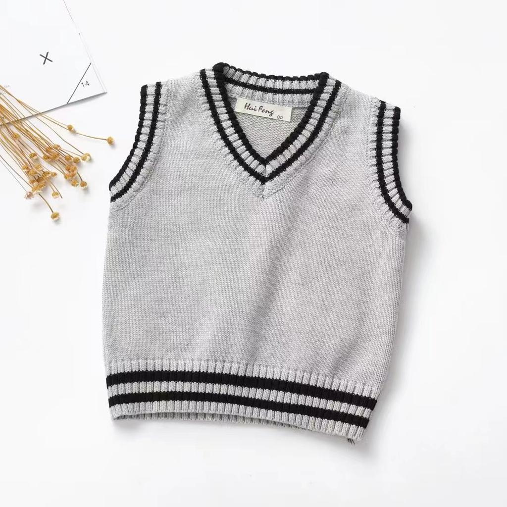 2023 Новый жилет, четырехцветный смешанный жилет без рукавов с v-образным вырезом, модный тренд, новый корейский жилет для мальчиков