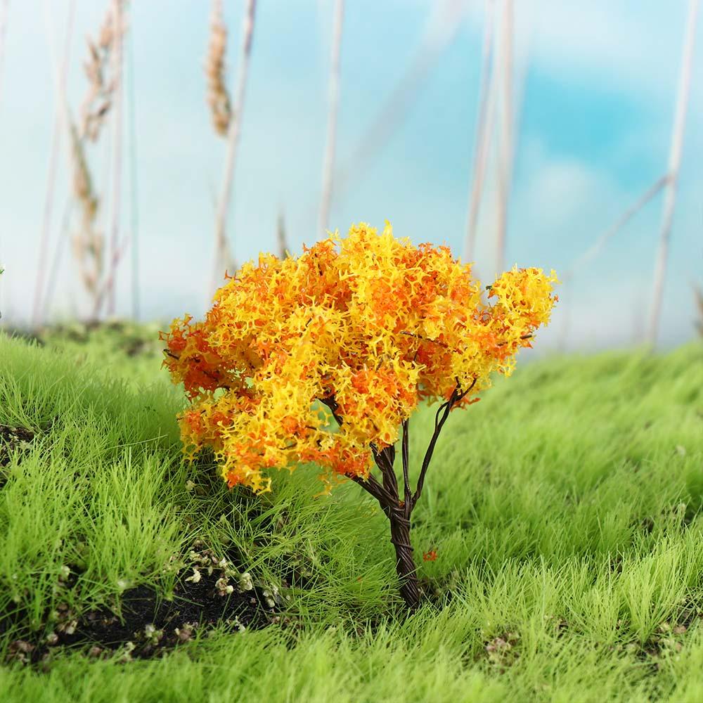 Plastic Simulation Trees Landscape Rural Style Micro Figurines Durable Sakura Miniatures  Yard