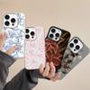 Розово-голубой чехол с цветами для OPPO A3 A5 A6 PRO A5X A18 A38 A60 A58 A78 A94 A74 RENO 11F 12F 14 PRO 7 10 6 5 Lite 5F Realme C53 C63