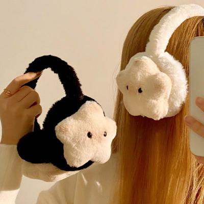 Регулируемые плюшевые наушники из сиамской кошки для тепла и защиты от замерзания