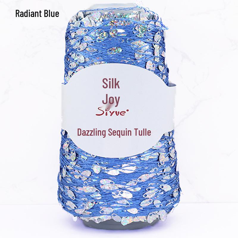 Siyue Silk Color Point Yarn: Dazzling Sequin Wool with Water Drop Sequins for DIY Hand Knitting