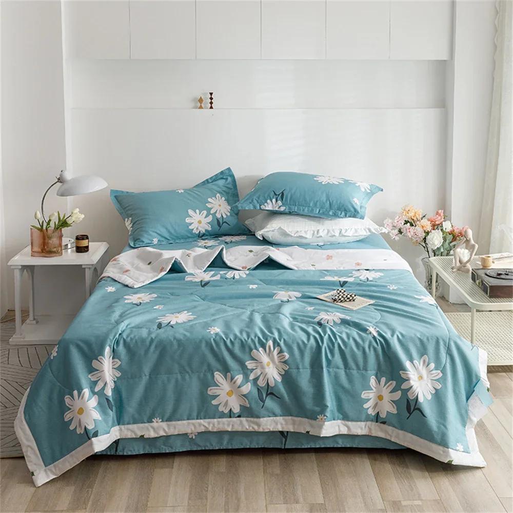 Svetanya Cartoon Pastoral Summer Air Conditioning Quilt Stitching Throws Blanket Cotton Twin Queen Size (no Pillowcase)
