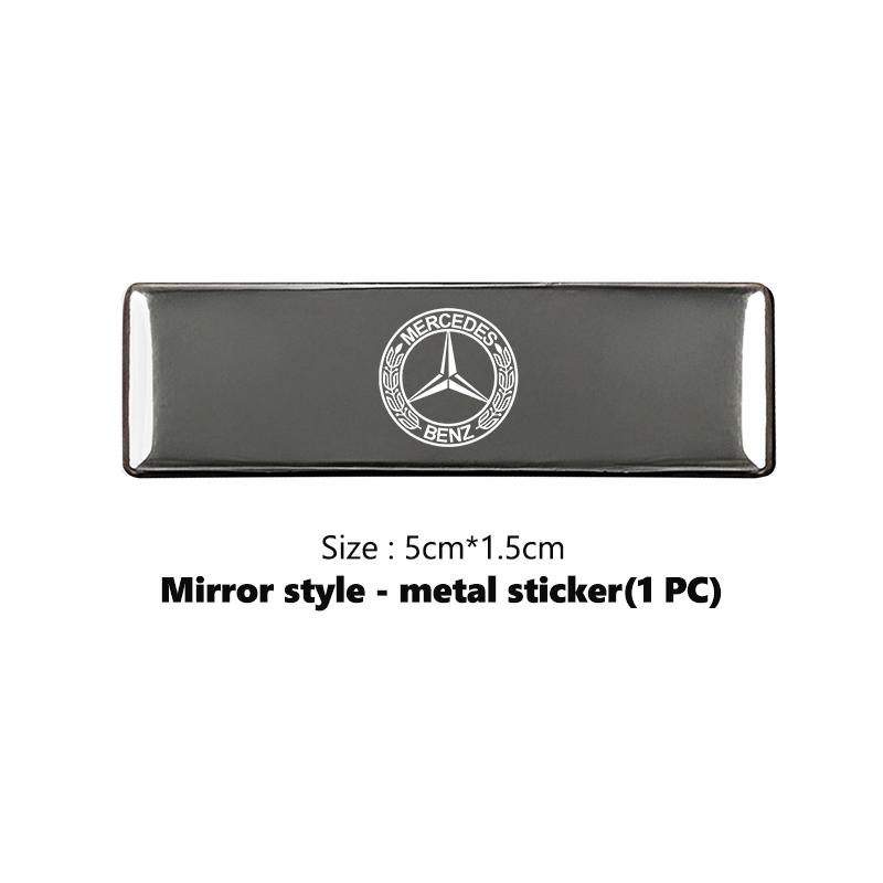 CGRE6 For Benz Aluminum Alloy Car Logo Stickers Auto Body Door Decorative Decals Accessories AMG W213 W124 W108 W126 Exclusive W204