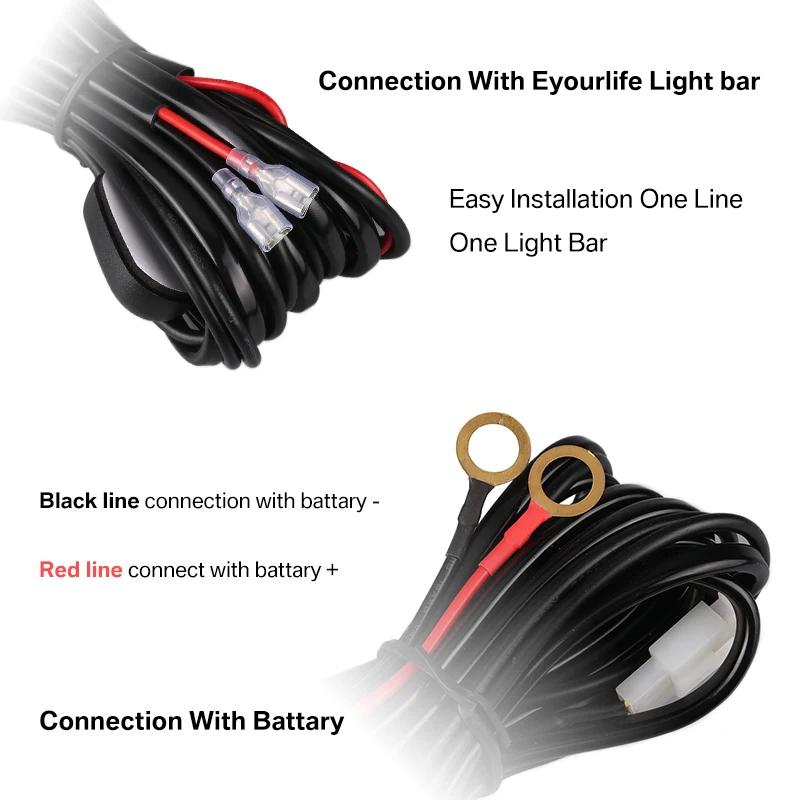 Автомобильный светодиодный жгут проводов 40A реле включения-выключения водонепроницаемый переключатель для внедорожных транспортных средств, лодок, кораблей, автомобилей комплект жгута проводов