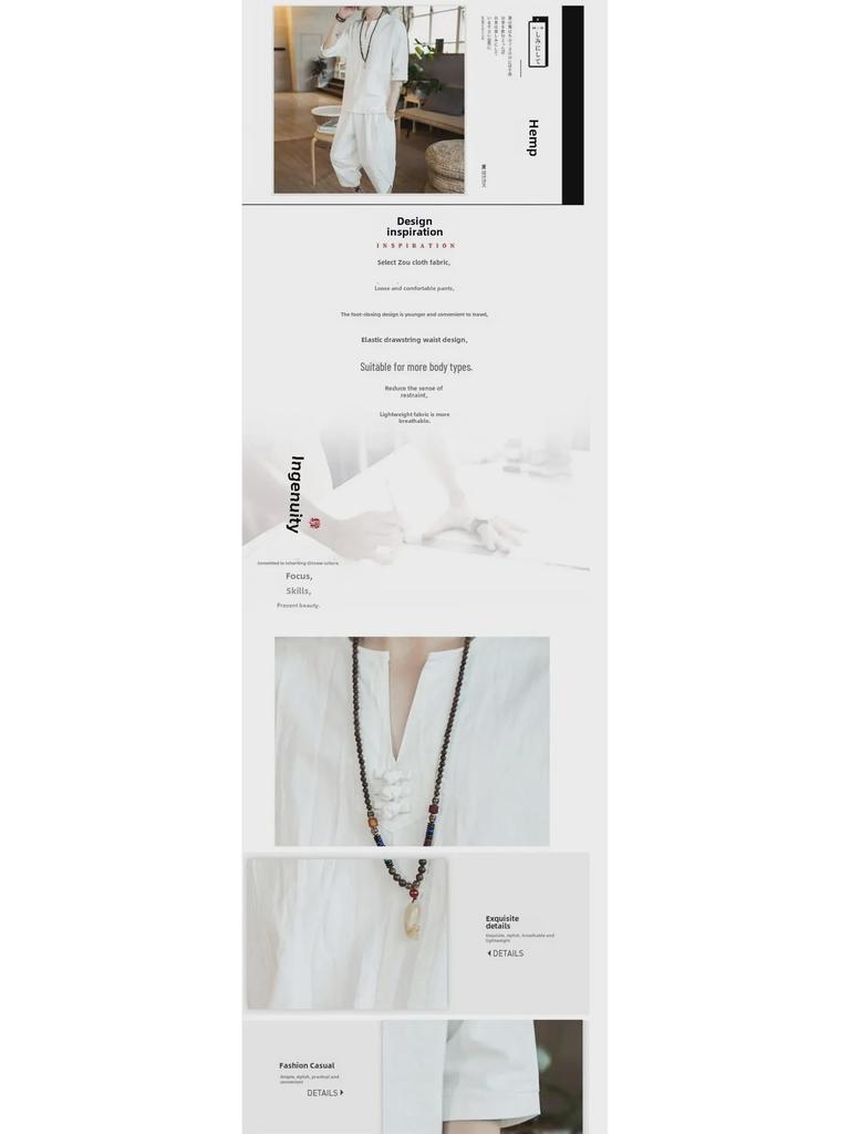 Men's Linen Cotton T-Shirt and Shorts Set - Large, Loose Fit, Short-Sleeved, Casual Summer Wear