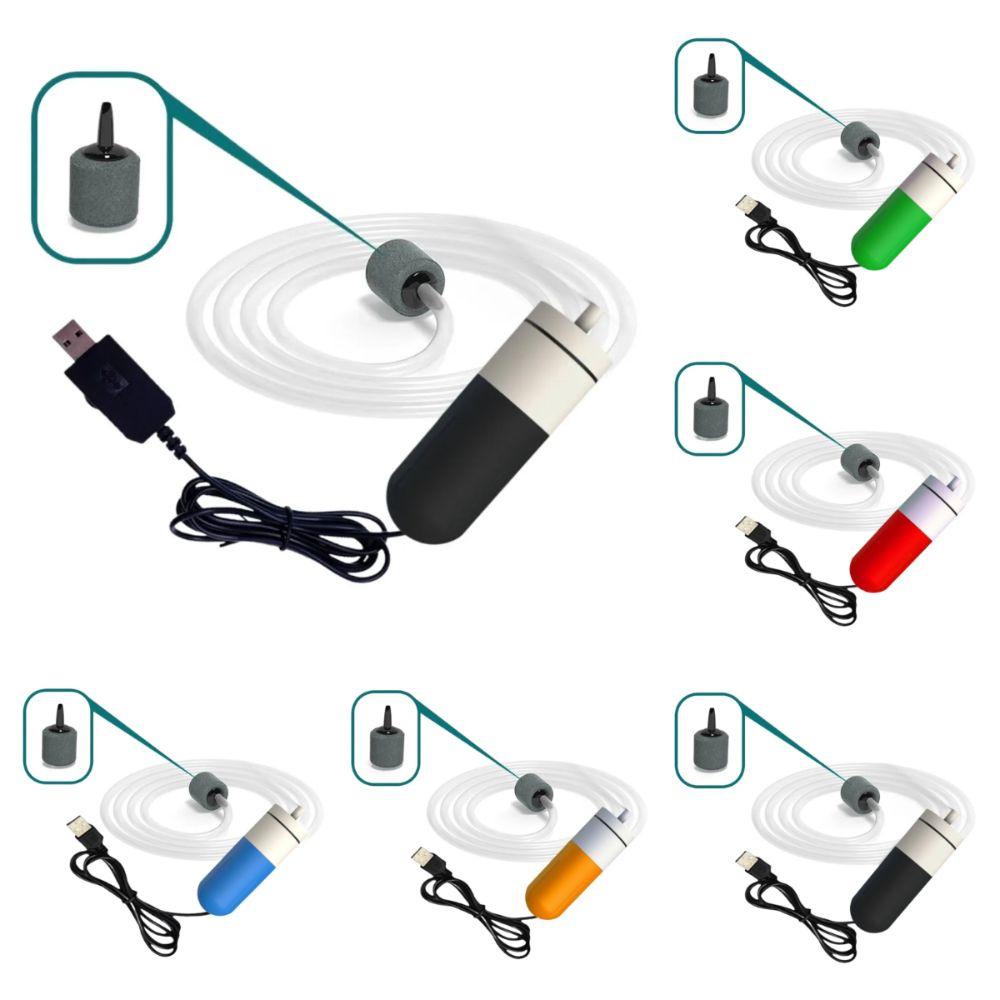 Регулируемая скорость Аквариумный кислородный воздушный насос Ультра тихий Портативный воздушный компрессор Аэратор USB-зарядка Противоскользящий Кислородный аэратор