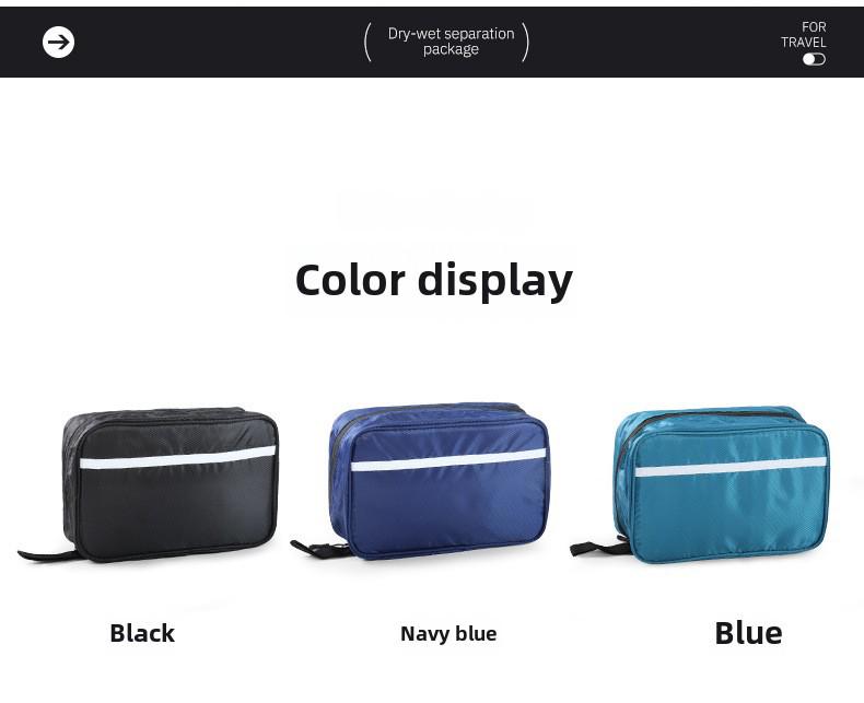 Роскошная мужская дорожная косметичка - водонепроницаемая, большой вместимости, ромбовидной формы, дизайн с разделением сухого/влажного содержимого