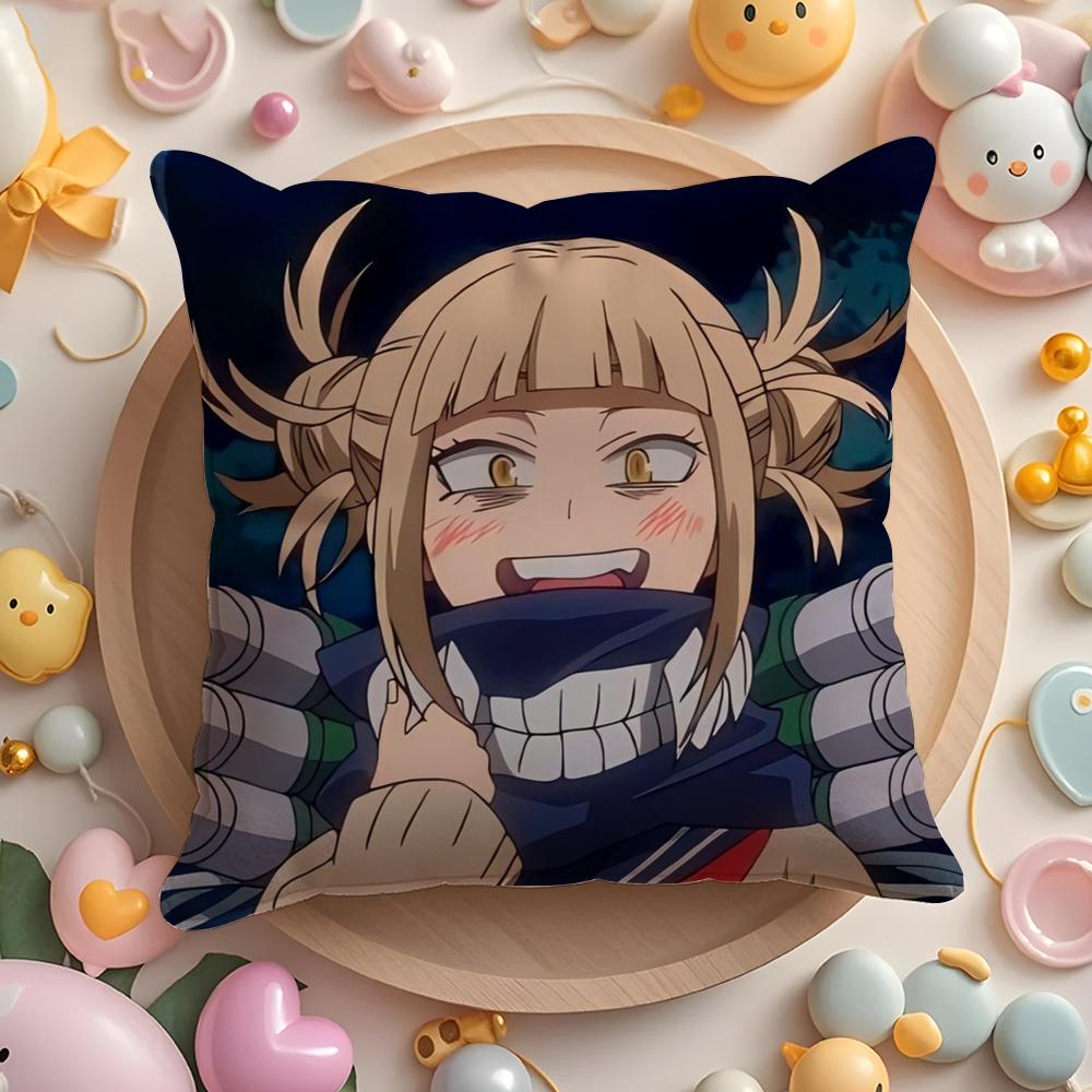 HHimiko TToga Pillow Case Soft Plush Fabric DoubleSided Printed Cushion Cover Warm Winter Sofa Pillow Case