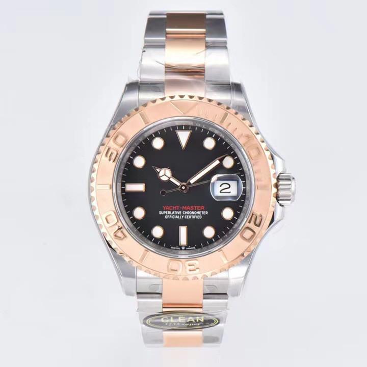 Rolex Yacht-Master 126622 Серые Светящиеся Календарь Механические Часы с Резиновым Браслетом - Водонепроницаемые Спортивные Часы