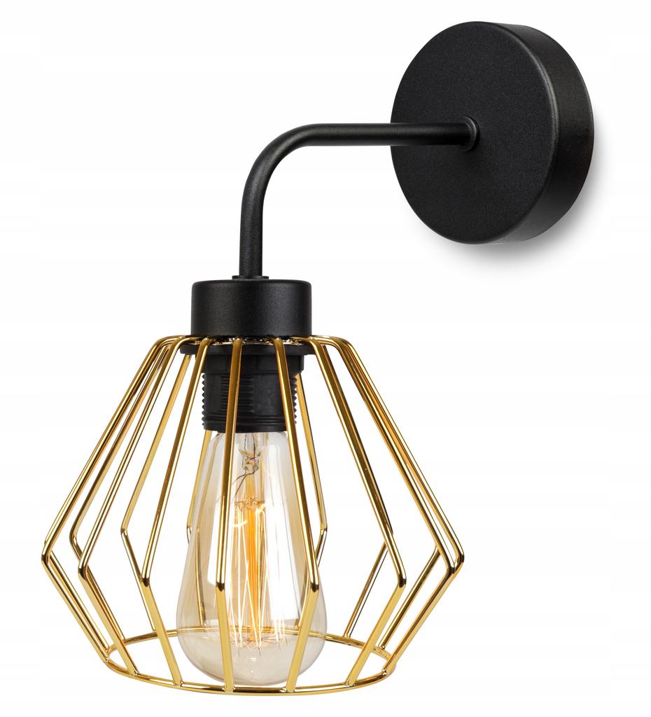 ELEGANT RETRO WALL LAMP WIRE GOLD LOFT
