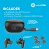 JLab Go Pods ANC Wireless Bluetooth Noise with Long Lightweight and Compatible with iPhone and Black Earbuds, 5.4 Cancelling, Mic, Playtime, Compact,