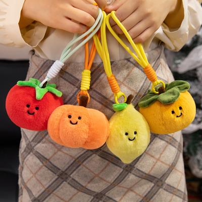 Веселые овощи и фрукты Серия Подвеска Кукла Плюшевая игрушка Подвеска для сумки Брелок Хурма Кукла Подарок на день рождения