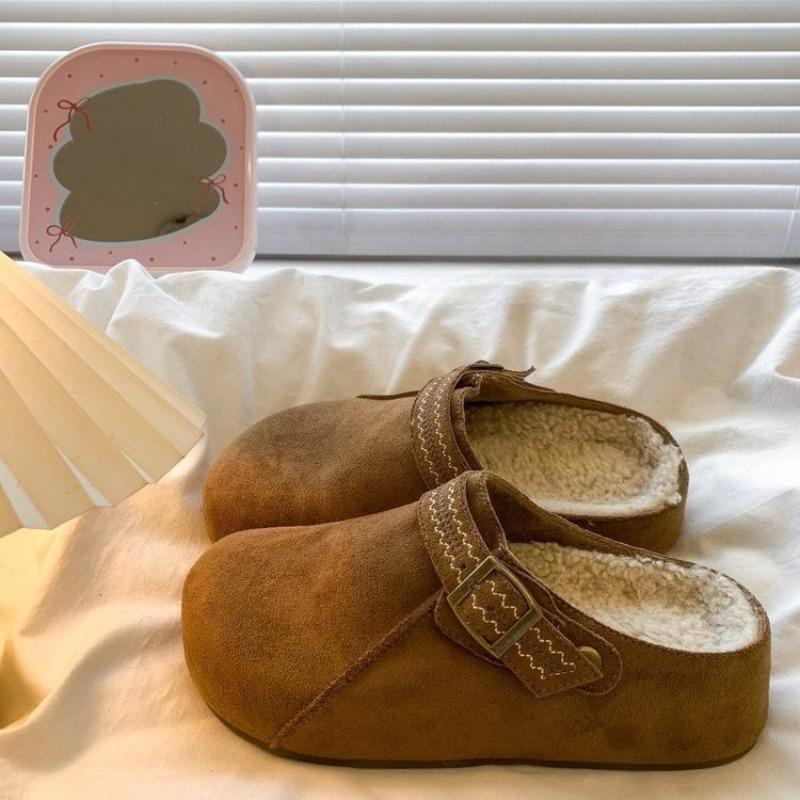 Женские woolen туфли Baotou Dabiao Plus - Новая модель с широким носком на толстой подошве, шлепанцы