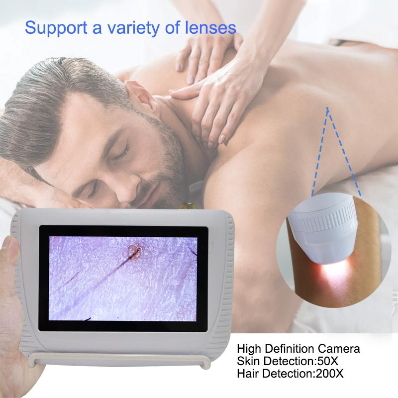 Анализатор обнаружения волосяных фолликулов на коже головы, универсальный анализатор кожи для диагностики волос, ЖК-экран высокой четкости, цифровой дом