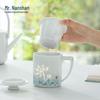 Hand-Painted Jade Lotus Ceramic Tea & Coffee Mug