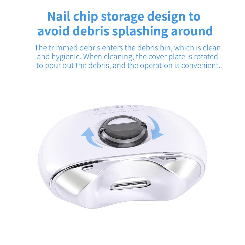 TEWIRROW Автоматические электрические кусачки для ногтей с УФ-лампами, безопасные кусачки для ногтей, пилочка для ногтей, перезаряжаемый триммер для ногтей для пожилых людей, детей