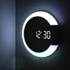 Remote Control Led Digital Wall Clock Creative LED Hollow Wall Clock with Alarm Ring Light 7 Color Change