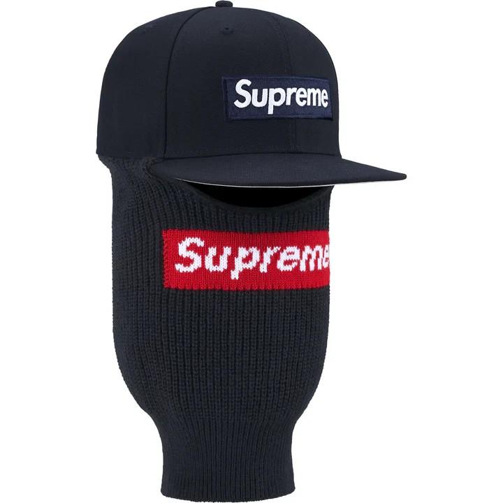 Supreme Балаклава New Era с логотипом-коробкой, темно-синяя