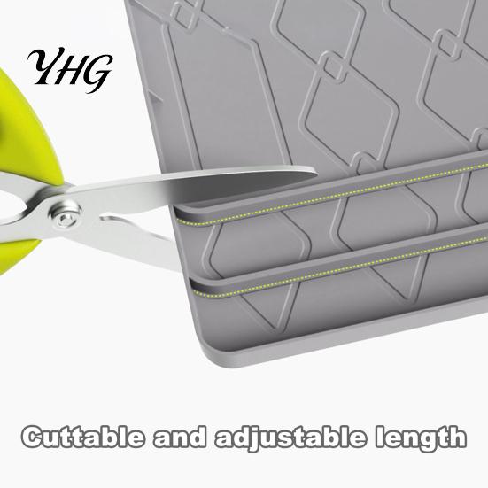 Protective Mat for Outdoor Use Silicone under Sink with Raised Edge, Waterproof Leak-Proof Non Easy Clean Shelf Liner Slip Cabinet Liner, Oil-proof