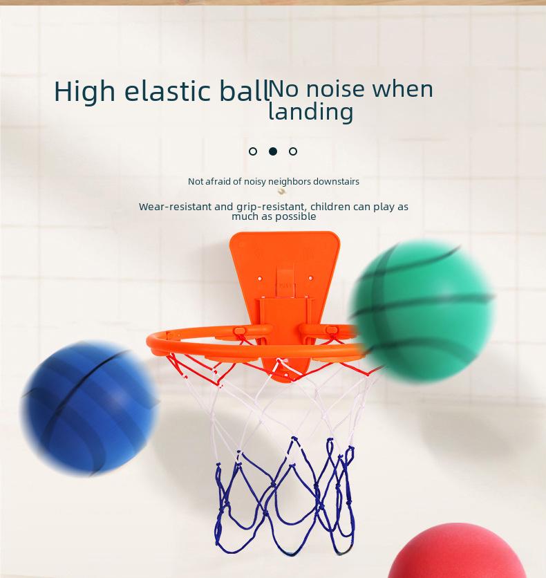 Indoor Silent Basketball for Kids - Elastic Sponge Bounce Ball for Quiet Practice