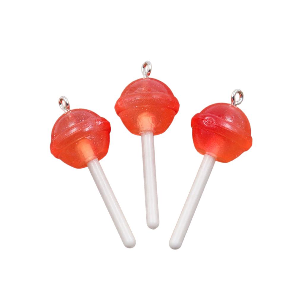 3 шт. Уникальная подвеска-леденец в форме звезды, сердца, круга с прочным покрытием из смолы для повседневной носки.