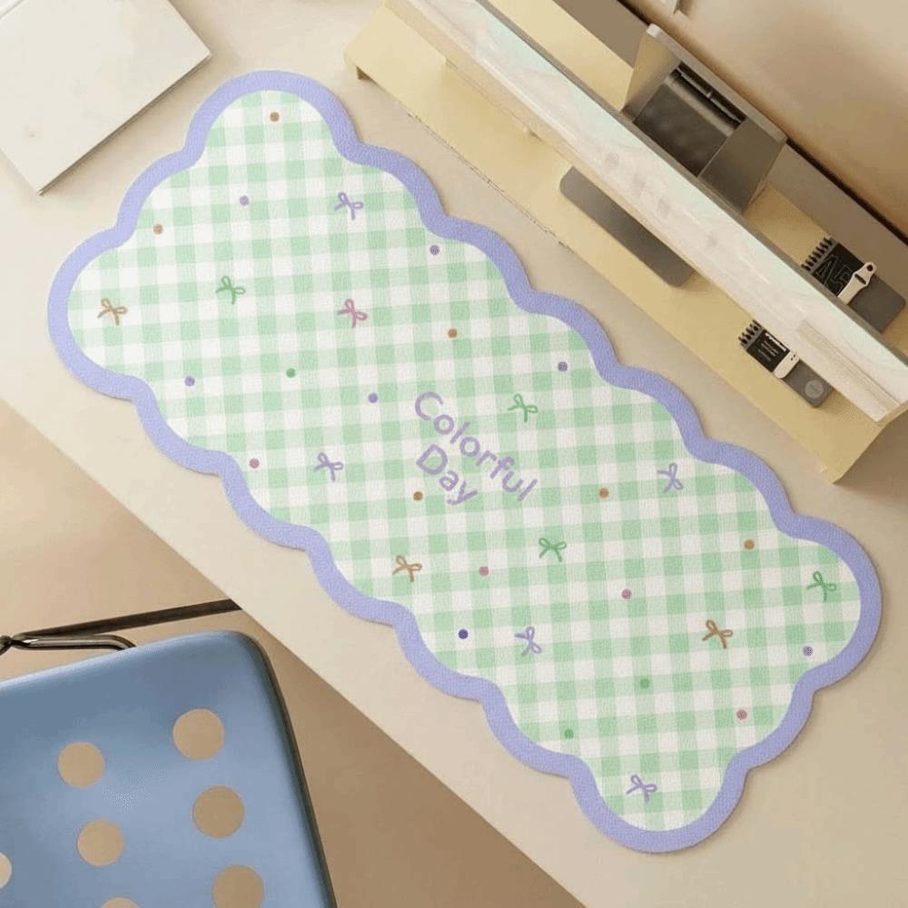 Gingham Mouse Pad Cute Table Blotter Table Cushion Desk Mat Students