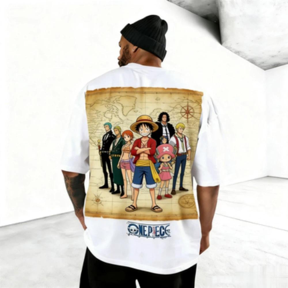 2026 New 'One Piece' Anime Print Short Sleeve T-Shirt Unisex T-Shirt Men's Top Summer T-Shirt Y2K Style Street Wear