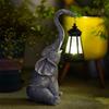 Waterproof Outdoor Solar Garden Light Elephant Hanging Lamp Decoration Animal Resin Crafts Garden Yard Lawn Lamp