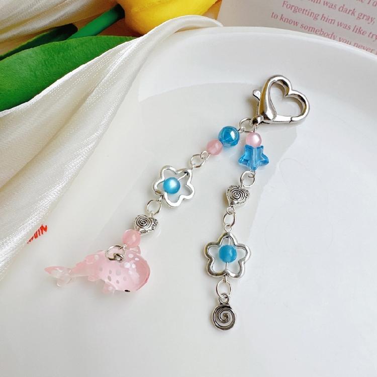 Кулон-кит, брелок с бусинами, брелок с морским животным, аксессуары для мобильного телефона, модный шнурок для мобильного телефона, украшение