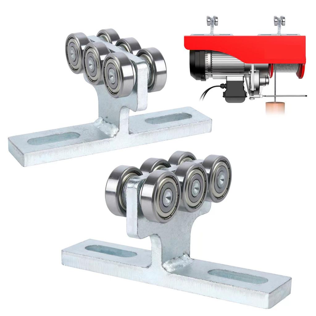 2 шт. 6-колесная тележка в сборе для электрической лебедки PA200‑PA1000, ролик тележки для 1‑/8 дюйма или выше S