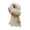 Winter Scarf Solid Color Thickened Warm Knitting Scarf Men Women Long Neck Wrap Garment Clothing Accessories