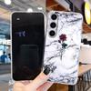 Для Samsung Galaxy S24 Чехол S24 Plus S 24 Ultra Чехол для телефона Мраморный Прозрачный Coque Мягкий ТПУ Fundas Для Samsung S25 FE S25+ Чехол