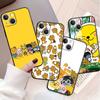 Funda Case For Apple iPhone 14 11 13 7 12 Pro 7 XR XS Max 8 Plus 6 14Pro 13Mini Black Soft Phone Coque Kakao Friends Cute