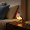 Warm Reading Light Cozy Bird Resin Table Lamp, Rustic Night for Desk Bedroom, Cute Artistic Lamp Animal Sculpture Decor with Glow, Unique Gift Nature