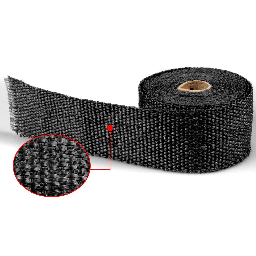 Универсальная термолента для выхлопной трубы мотоцикла, 5 м, тепловая пленка для коллектора, лента из стекловолокна, термозащита из нержавеющей стали