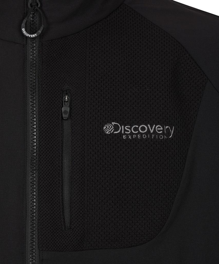 Мужская тканая тренировочная куртка Discovery Expedition с высоким воротником для активного отдыха (черный)