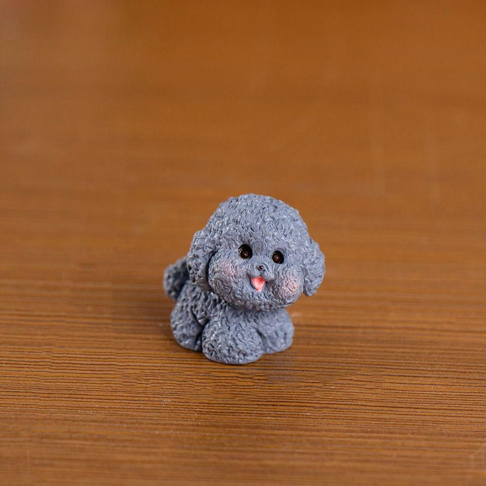 Mini Cute Puppy Statue Cartoon Cartoon Dog Gift Miniature Dog Figurine